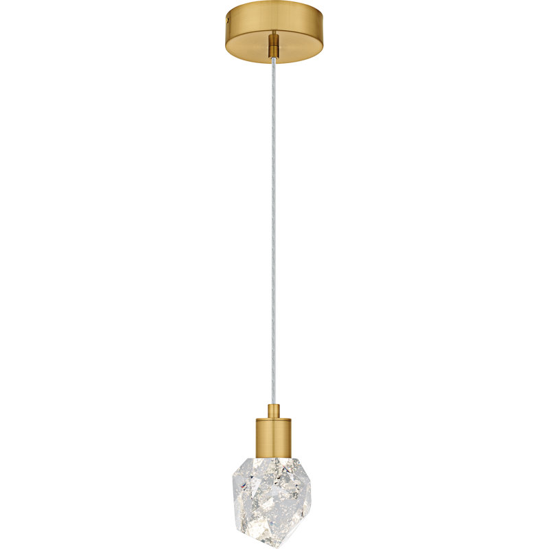 Evgenia Integrated LED Brushed Gold Mini Pendant