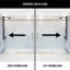 Elan 56-60" W x 76" H Sliding Frameless Shower Door with 3/8" Clear Glass-738997652
