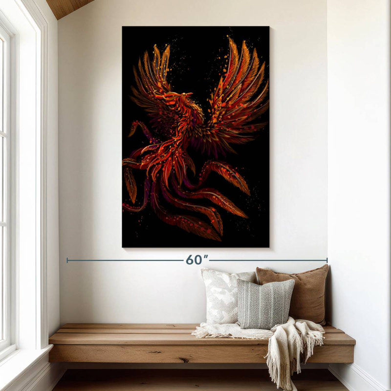 Brampt Mystical Phoenix, 51" H x 34" W