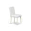 L'ensemble de table de salle à manger 5 pièces comprend une table ronde avec Dropleaf et 4 chaises Parson revêtues de similicuir blanc, lin blanc-1440336275-1440336279-1440336264