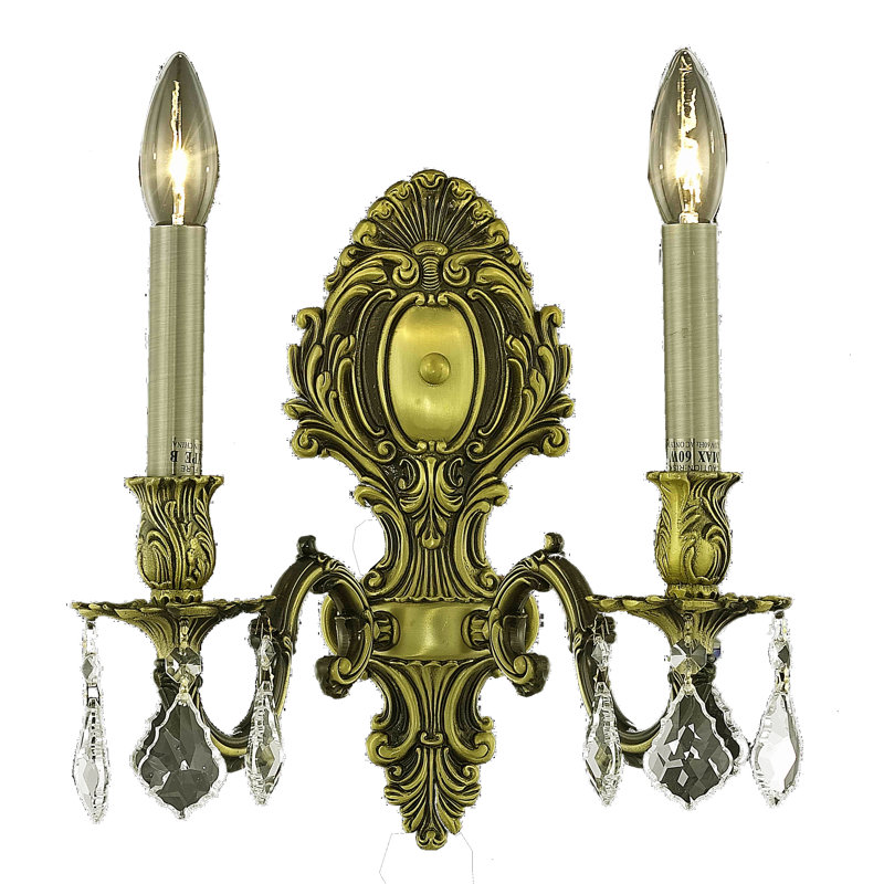 Aadyn Wall Sconce, Crystal (Clear) / Royal Cut, Dark Bronze