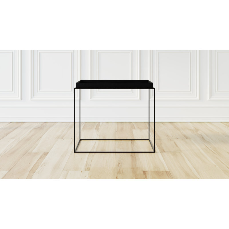 Table de bout en métal à plateau amovible moderne et chic