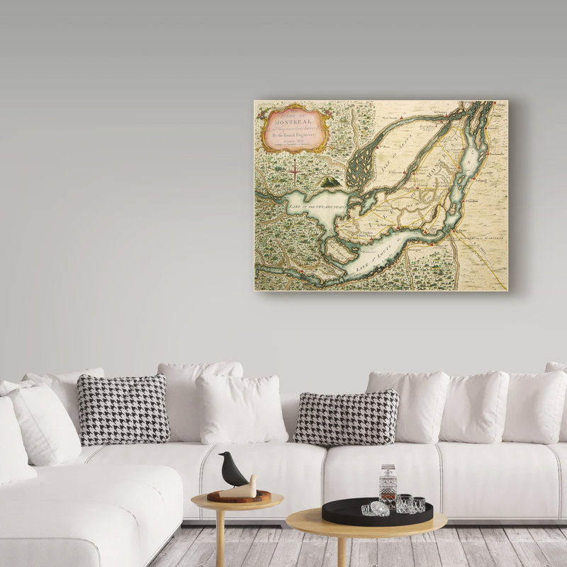 « the «the de montréal of montréal 1761 », publicité sur toile tendue, H 24 po x l 32 po x P 2 po