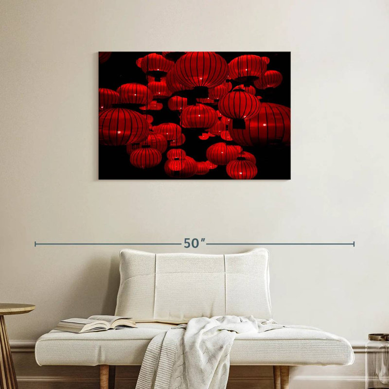 Lynelle Red Chinese Lanterns, 24" H x 36" W