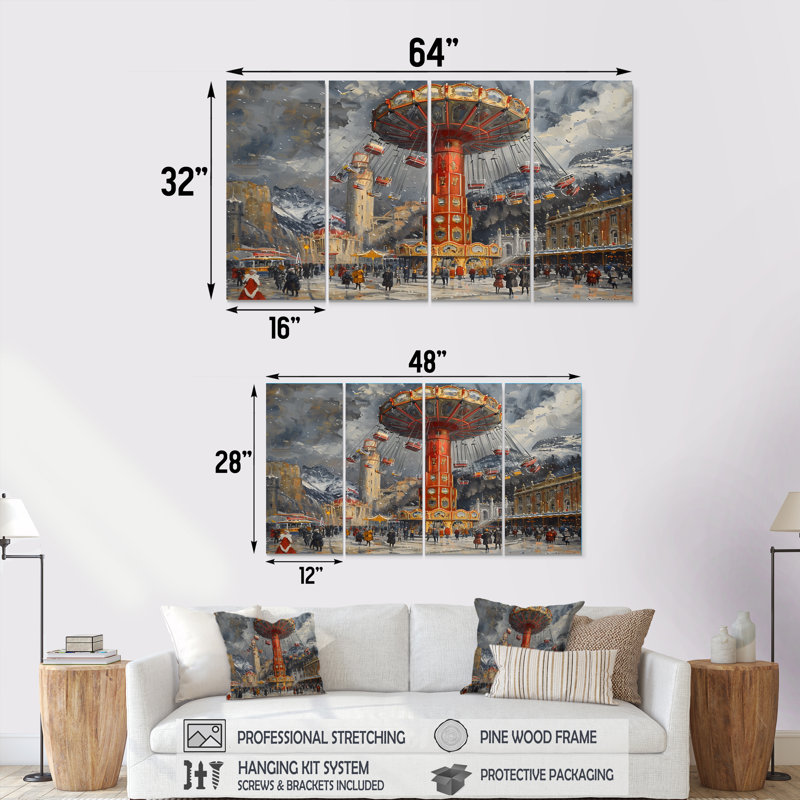 Troene - Amusement Parks, impression d'art mural, H 32 po x l 64 po
