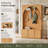Farmhouse Hall Tree With Bench & Shoe Storage-382610186
