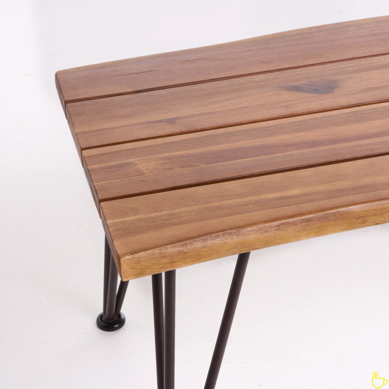 Table basse en bois et métal