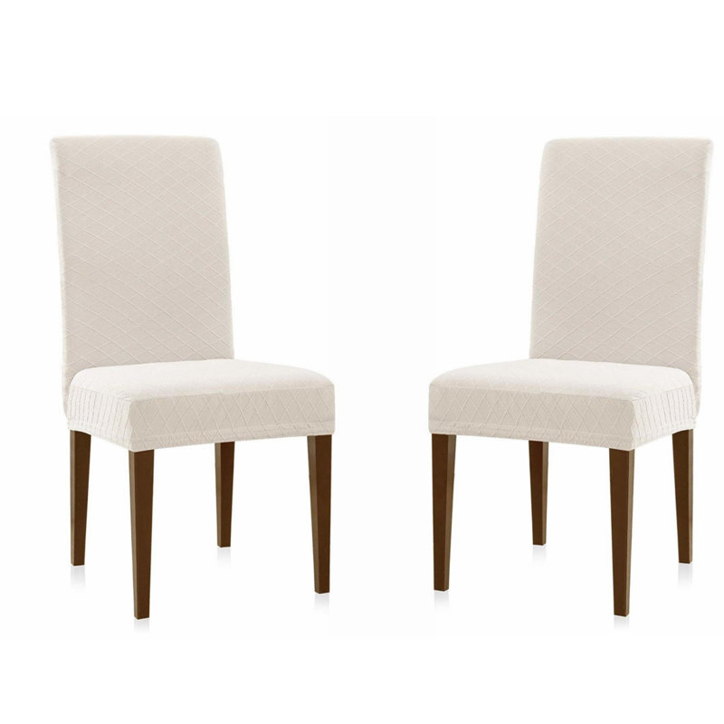 Housse pour chaise de salle à manger, Blanc cassé