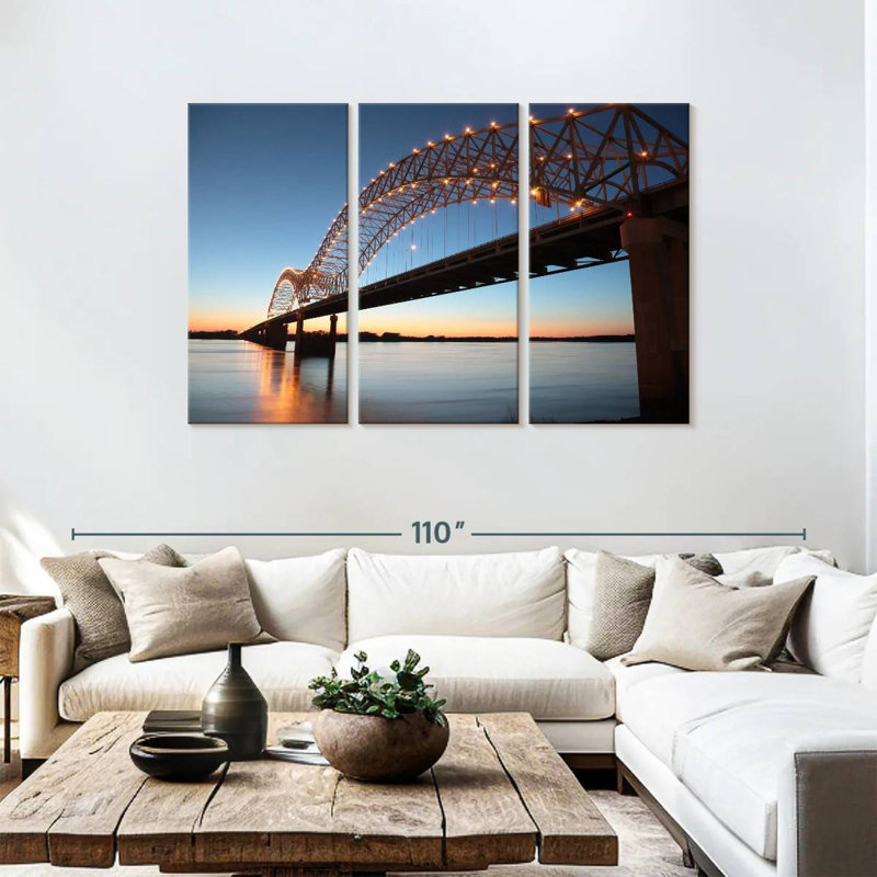 Hernando De Soto Bridge, 48" H x 74" W