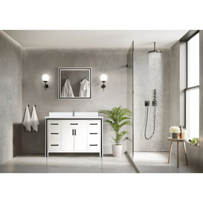 Meuble-lavabo blanc 48 po X P 22 po D