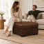 Iljan Square Leather Ottoman