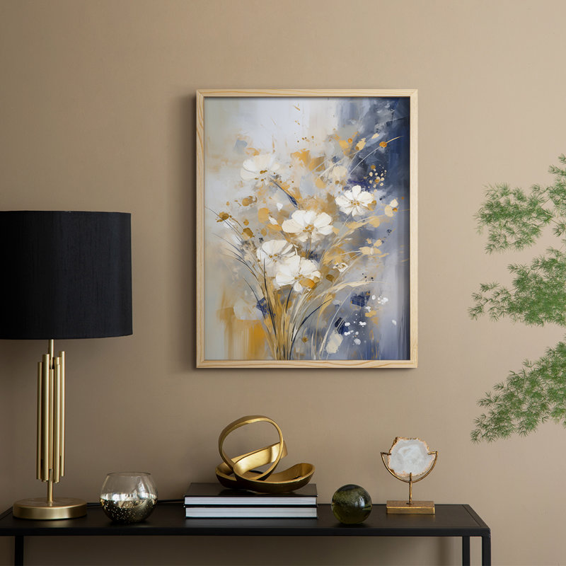 Reproduction encadrée FLORAL Series CECXV - bois massif, H 11 po x l 9 po