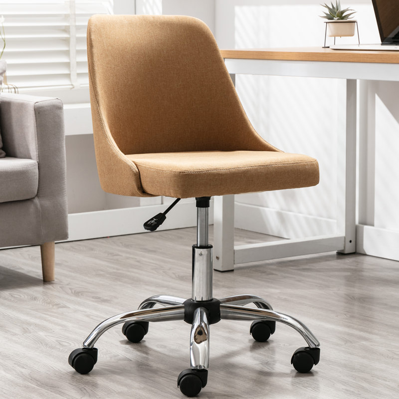 Natalia Upholstered Swivel Task Chair, Brown