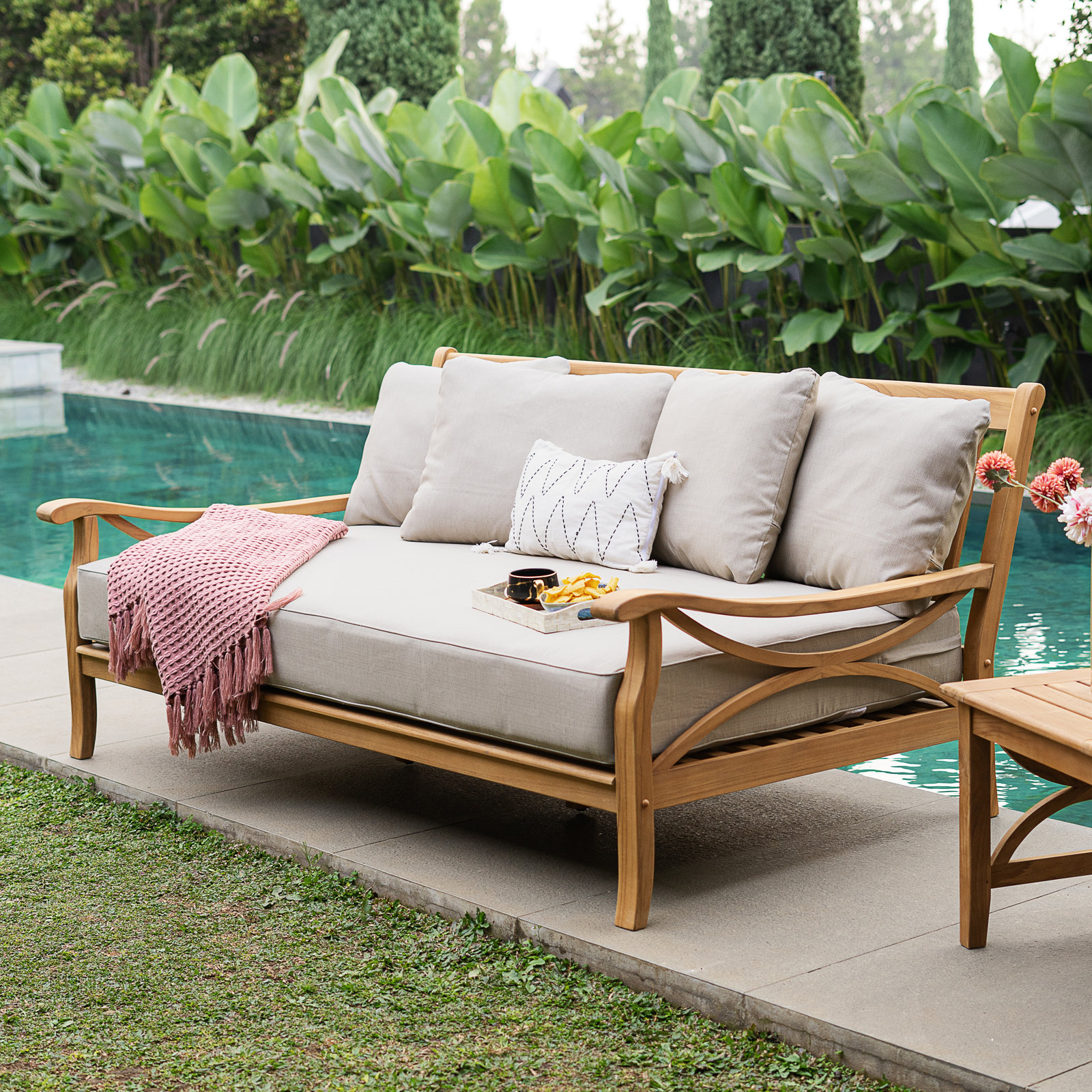 Malena 5-Person Teak Patio Seating Group