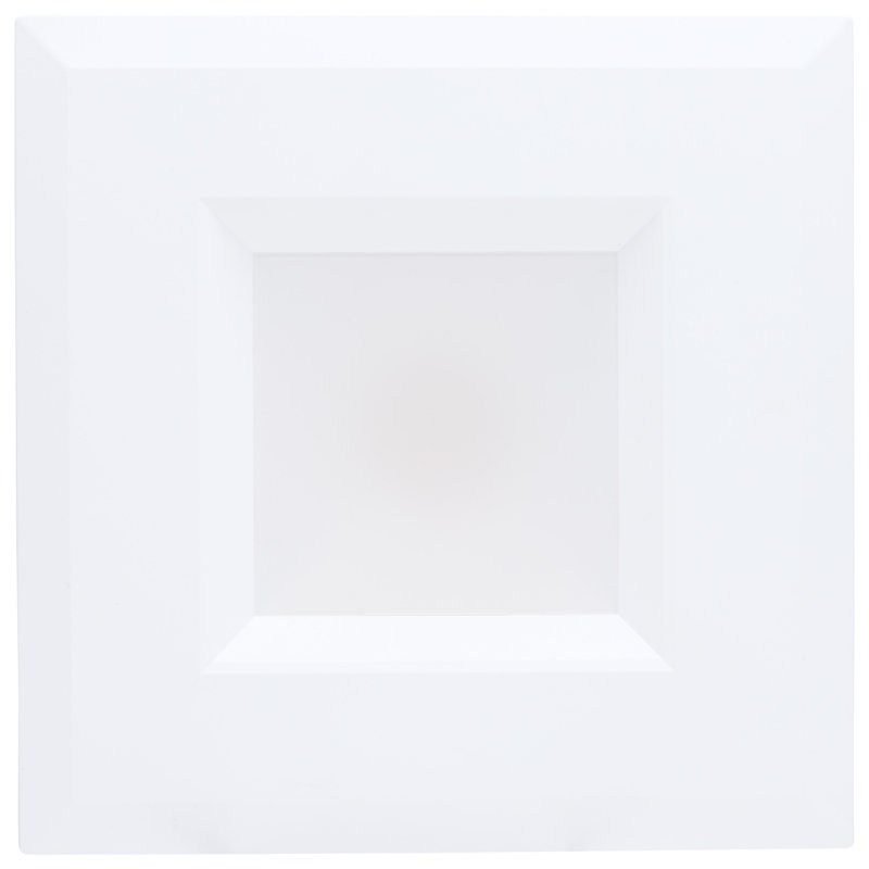 8 Watt LED Downlight Retrofit 5-6 Inch CCT Selectable Square White Finish