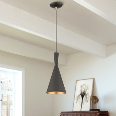 Luminaire suspendu conique à 1 lumière Ariandne