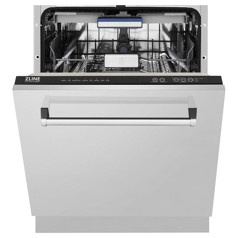 ZLINE 24 in. Tallac Series 3rd Rack Tall Tub Dishwasher, 51dBa, Stainless Steel