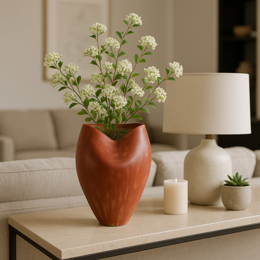 Kalab Porcelain Table Vase, 14" H x 11" W x 10" D