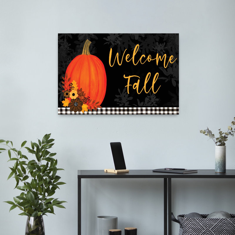 «Welcome Fall», art floral contemporain, H 16 po x l 24 po
