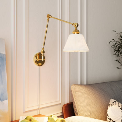 Plug-in/Hardwired Swing Arm Sconce