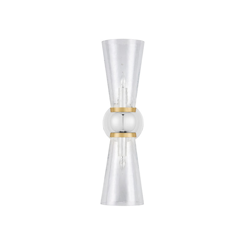 Byford 2 - Light Bath Sconce, Polished Nickel/Polished Brass
