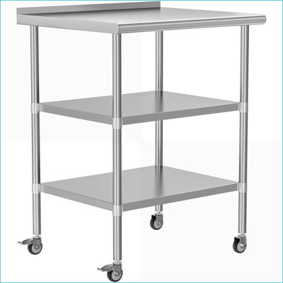 NSF Certified Stainless Steel Coffee Table 24x36 Inches, Wear-Resistant and Easy Assembly for Kitchen