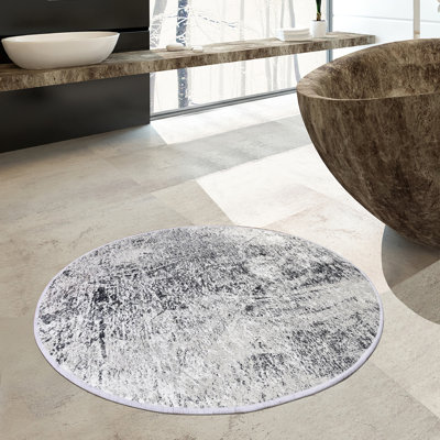 Armour Round 100 cm x 100 cm Shaggy Area Rug