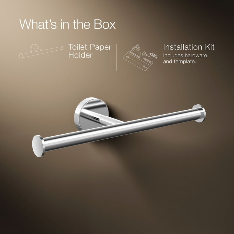 Double Toilet Tissue Holder, Polished Chrome