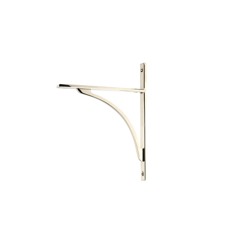Apperley Shelf Bracket, Polished Nickel, 26cm H x 7.9cm W x 2cm D