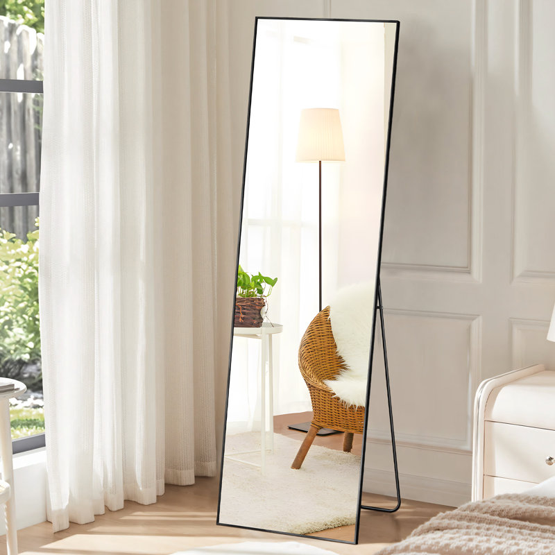 Dochas Aluminum Rectangle Mirror, Matte Black