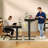 Electric Standing Desk With 4 Under-desk Drawers, Height-adjustable Desk With Built-in Power Outlets,standing Desk With Reversible Structure,home Office Desk With Hidden Desk-mounted Cable Management Tray-1002056768