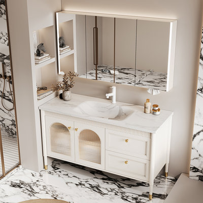 French-style simple bathroom cabinet