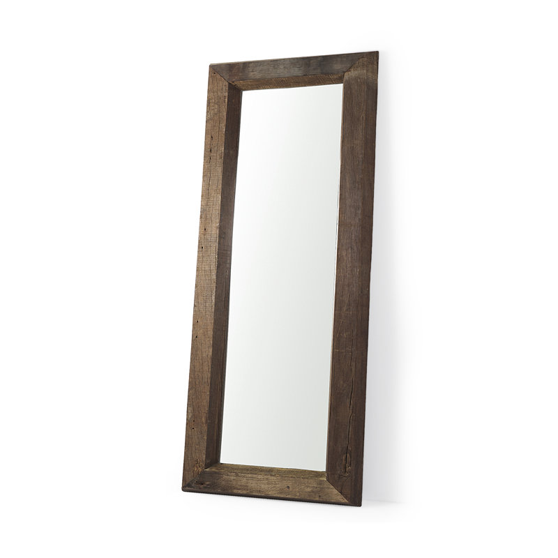 Solid Wood Rectangle Floor Mirror