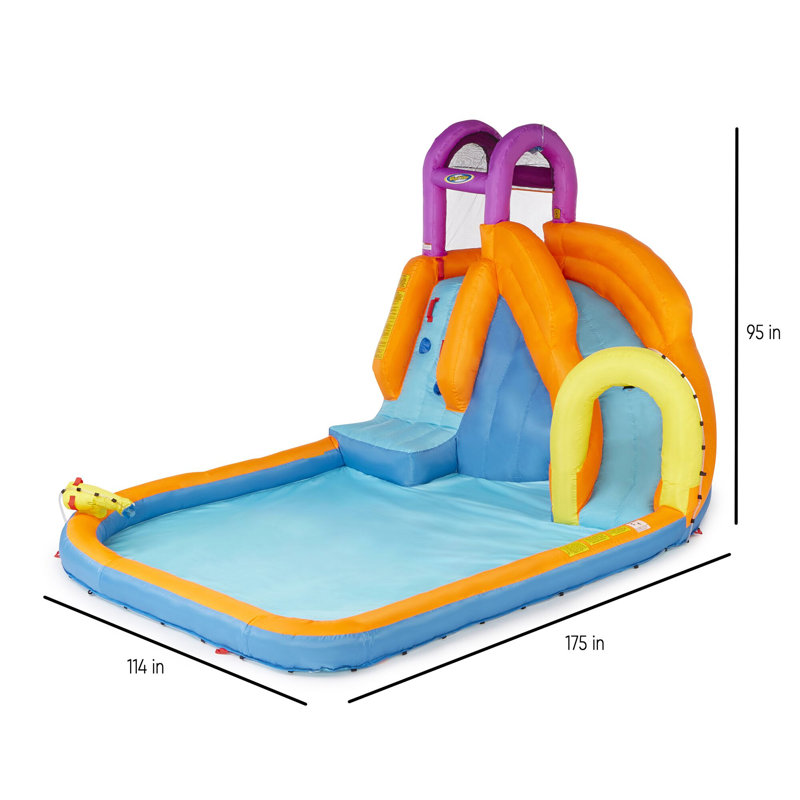 15.3' x 25' Inflatable Water Slide