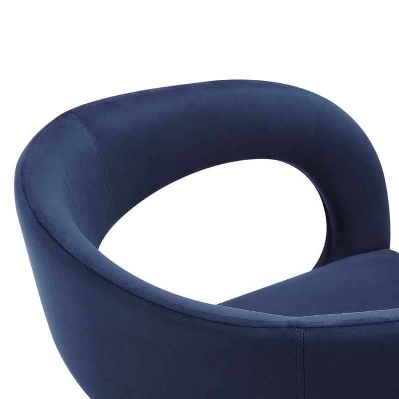 Ensemble de deux chaises en velours Pinnacle Performance, Velours bleu minuit