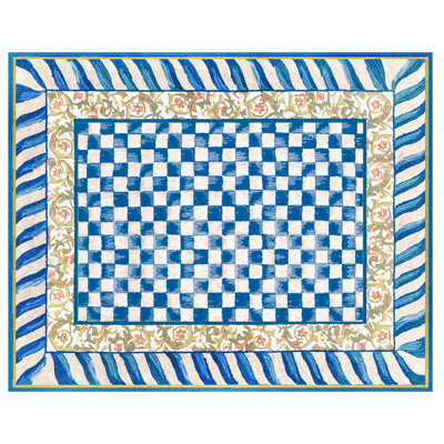 Truly Royal Check Washable Rug