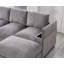 Canapé modulaire à assise profonde avec repose-pieds, revêtement en velours côtelé pour plus de confort et de polyvalence dans les salons et les bureaux-1702249940