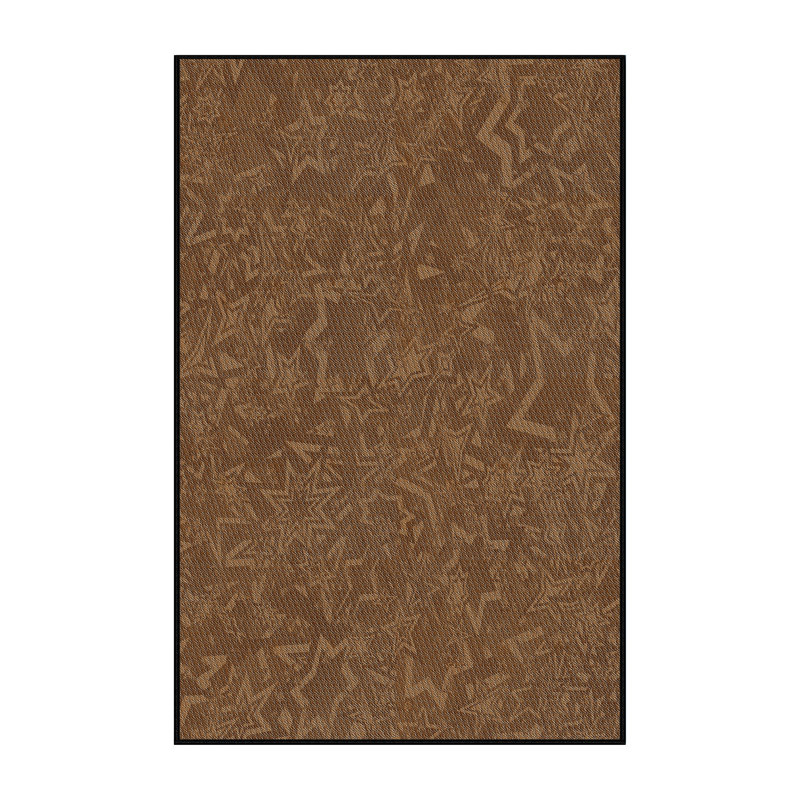 Tapis de zone brun foncé à motifs, Rectangle 5 pi x 7 pi