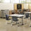 Chaises de classe empilables en plastique avec sièges profilés Shapes Series (ensemble de 4)