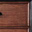 Armoire d'appoint en bois manufacturé noir massif
