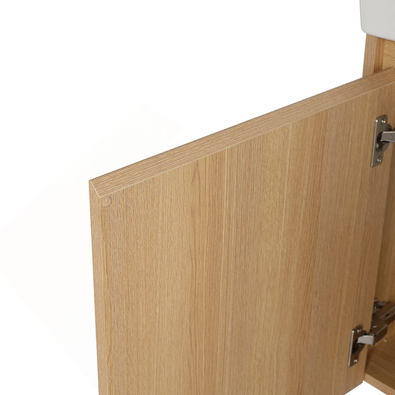 Ensemble de meuble-lavabo mural 20 po avec lavabo en céramique, armoire de rangement avec portes, ensemble d'armoire de salle de bain