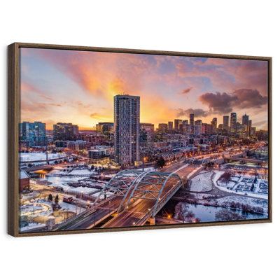 Coucher de soleil d'hiver à Denver