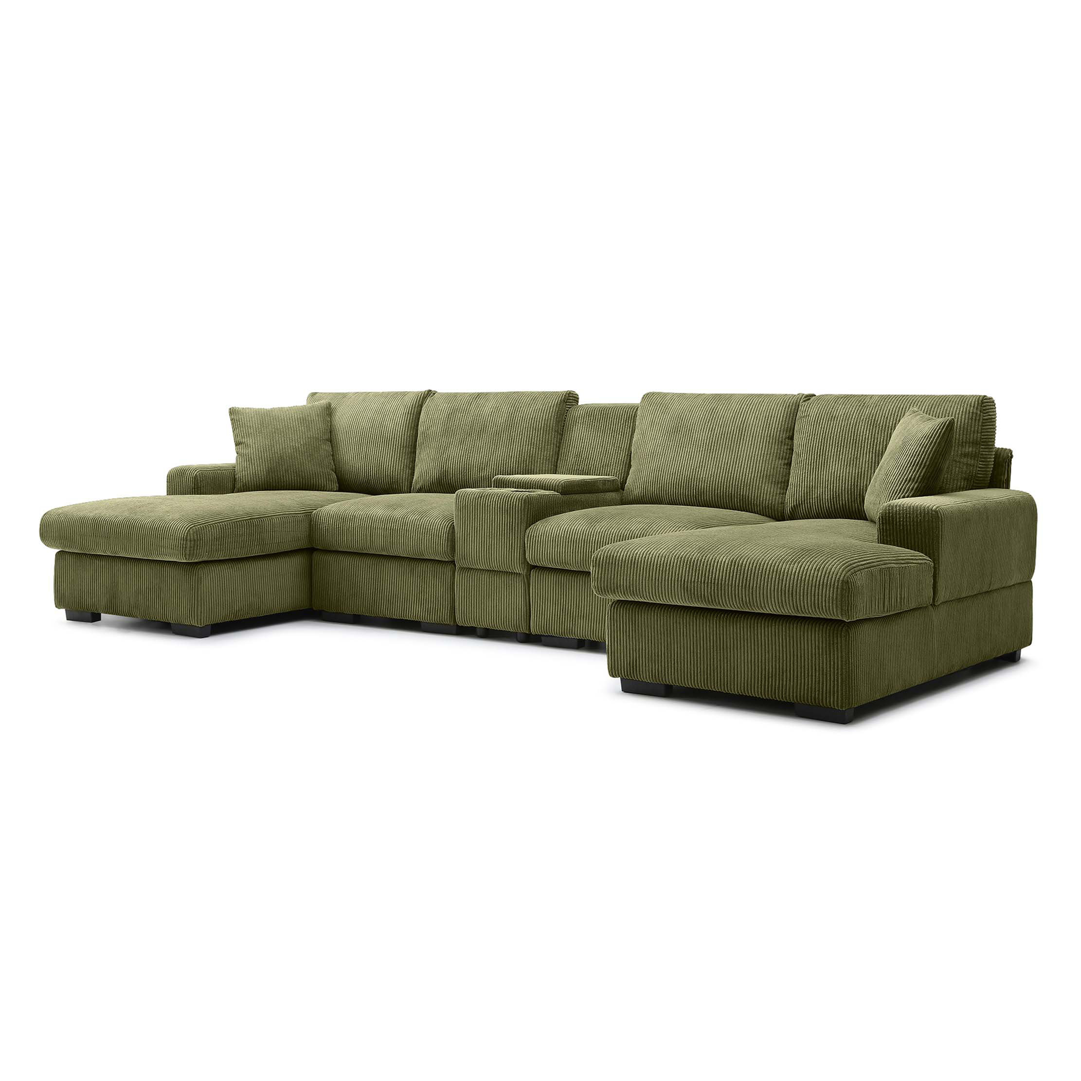 Latitude Run® U Shaped Cloud Couch Sectional Sofa for Living Room,126 ...