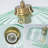 1-Light Green Pendant with Drum Glass Shade for Kitchen Island