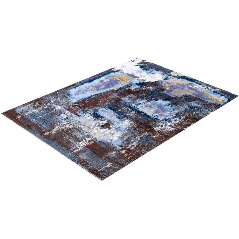 Overdyed One-of-a-Kind 9' 1" X 12' 1" Hand Knotted Area Rug