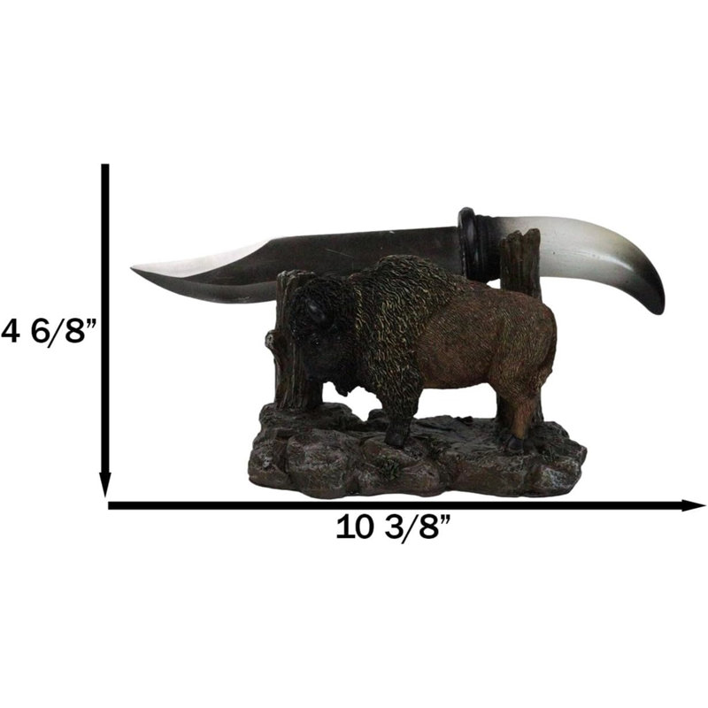 Ensemble d'ouvre-lettres en acier inoxydable Rustic Western Native Bison Buffalo
