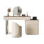 Coiffeuse avec miroir lumineux, 5 tiroirs, 1 chaise