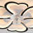 26.7-Inch Black Modern Nordic Ceiling Pendant Light With Fan, Remote & App Control, 3 Color Temperatures (3000-6000K) Dimmable, Stepless Energy-Saving Lighting, Flush Mount For Bedroom/Living Room/Dining Room
