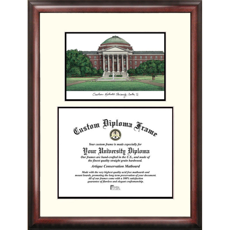 NCAA Scholar Diploma Picture Frame, SMU Mustangs, 17cm H x 21cm W x 2cm D