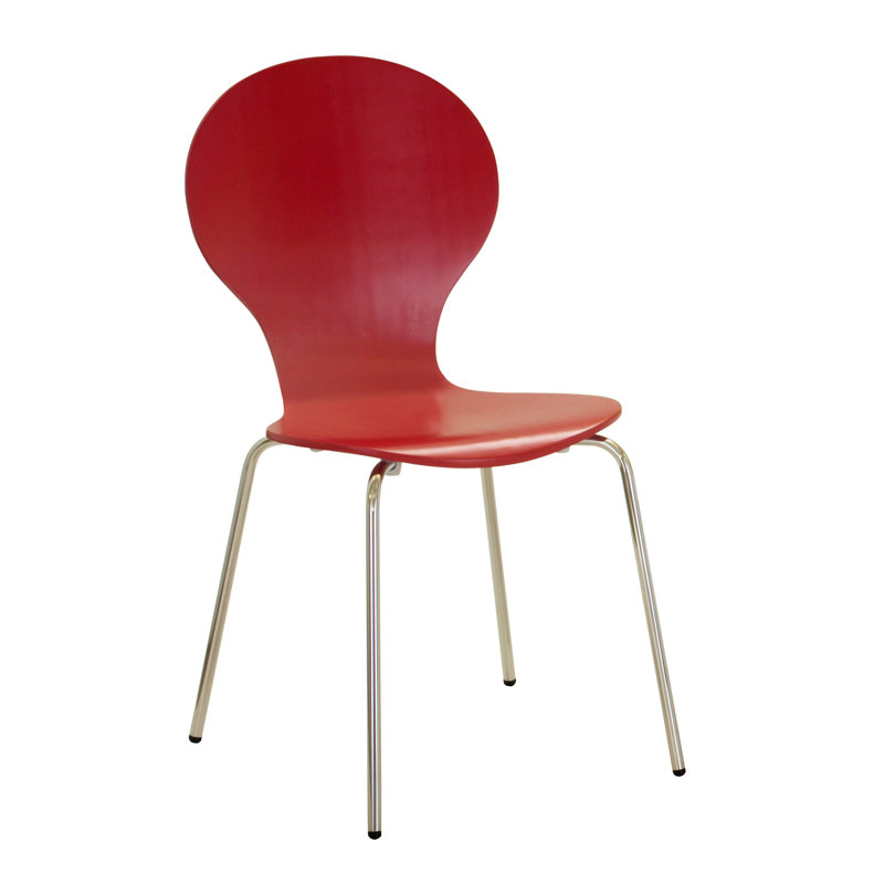 Nita Stacking Dining Chair, Red